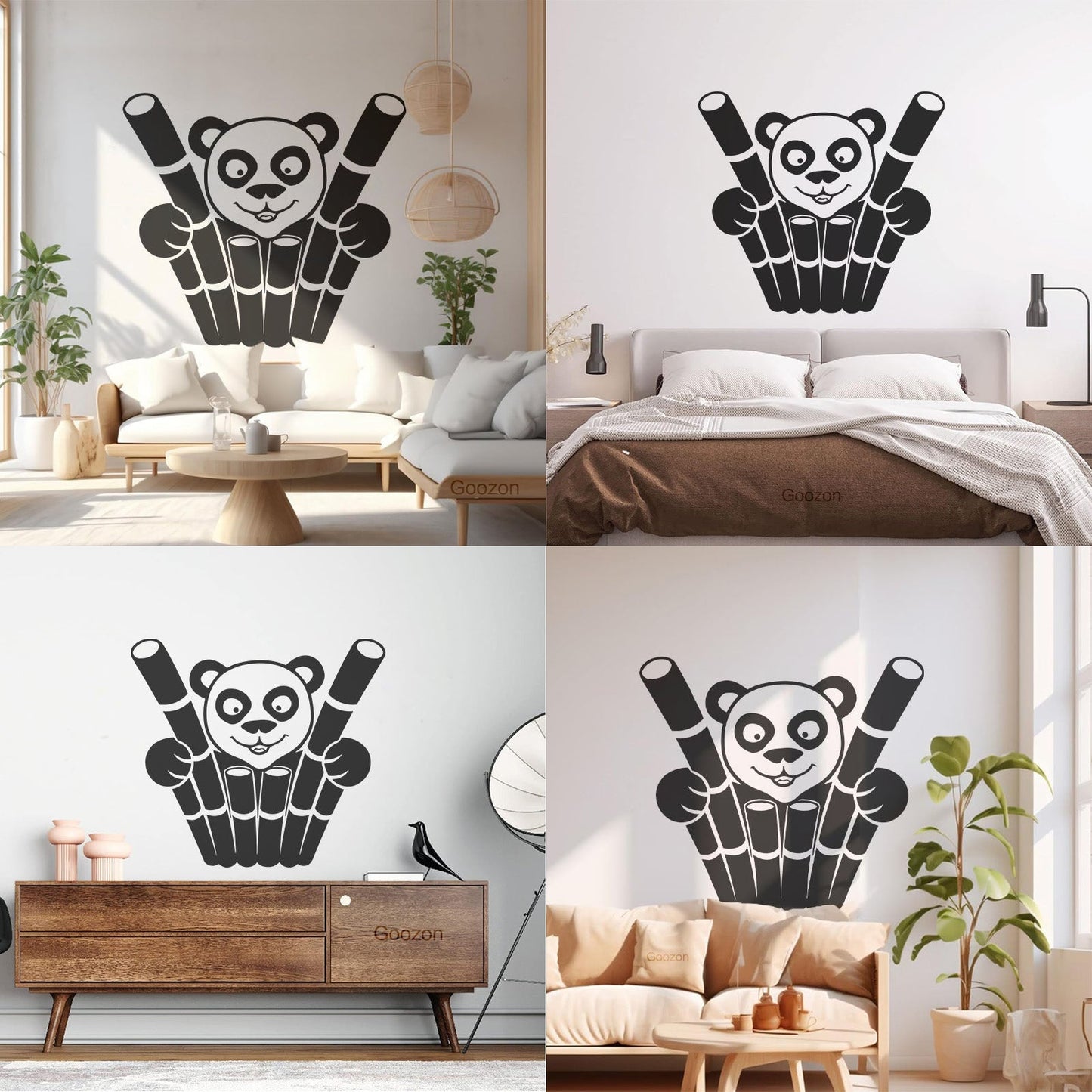 Engraving Decals Panda Funny Animal Bamboo Equipped With Transfer Film Kit