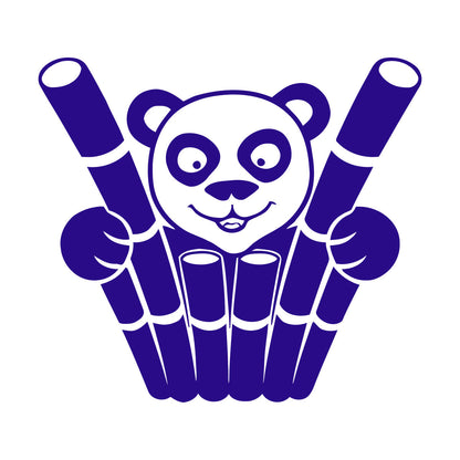 Engraving Decals Panda Funny Animal Bamboo Equipped With Transfer Film Kit