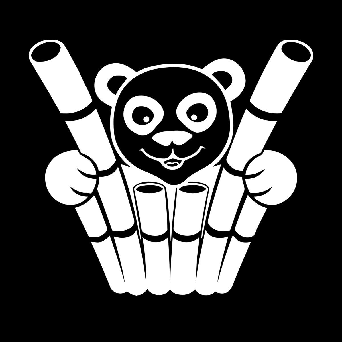 Engraving Decals Panda Funny Animal Bamboo Equipped With Transfer Film Kit