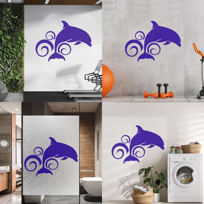 Dolphin Animal Ocean Wave Wall Stickers Paster Paper Art Mural Painting