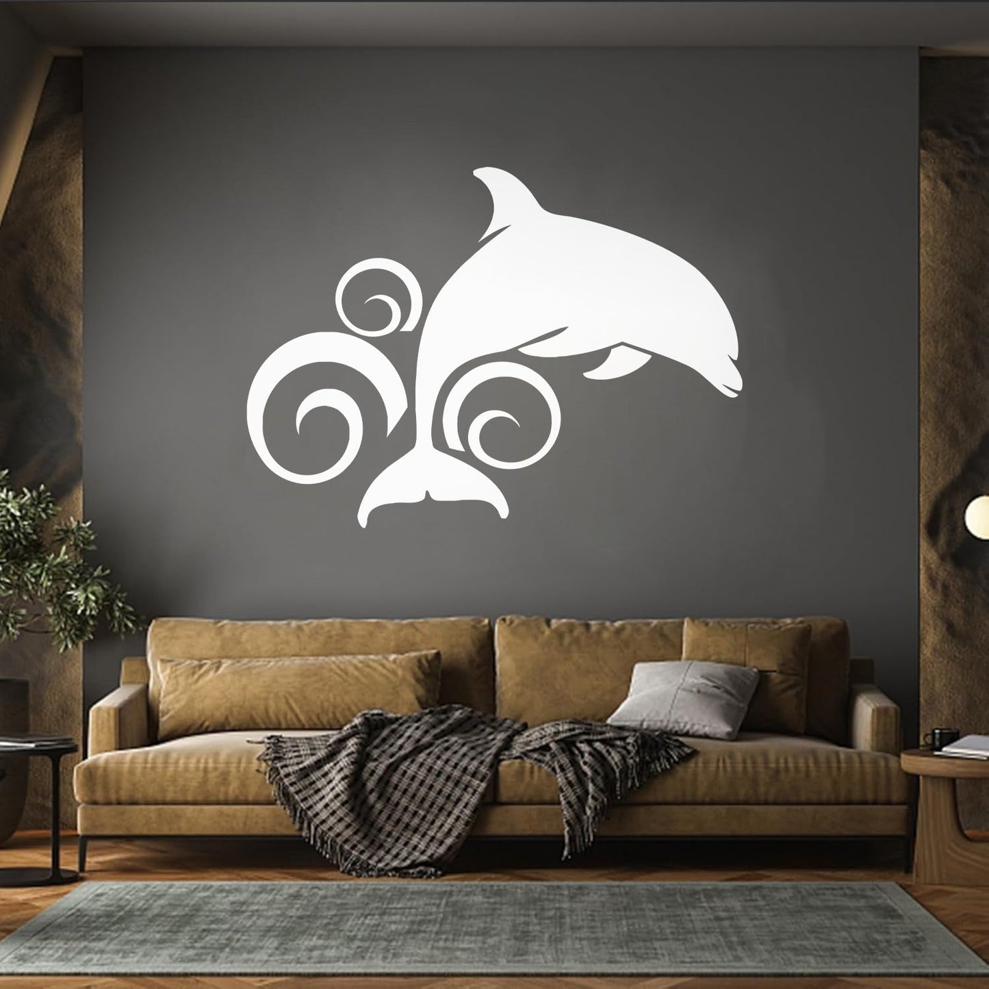 Dolphin Animal Ocean Wave Wall Stickers Paster Paper Art Mural Painting