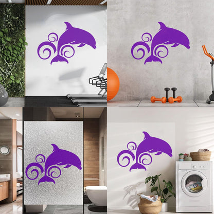 Dolphin Animal Ocean Wave Wall Stickers Paster Paper Art Mural Painting