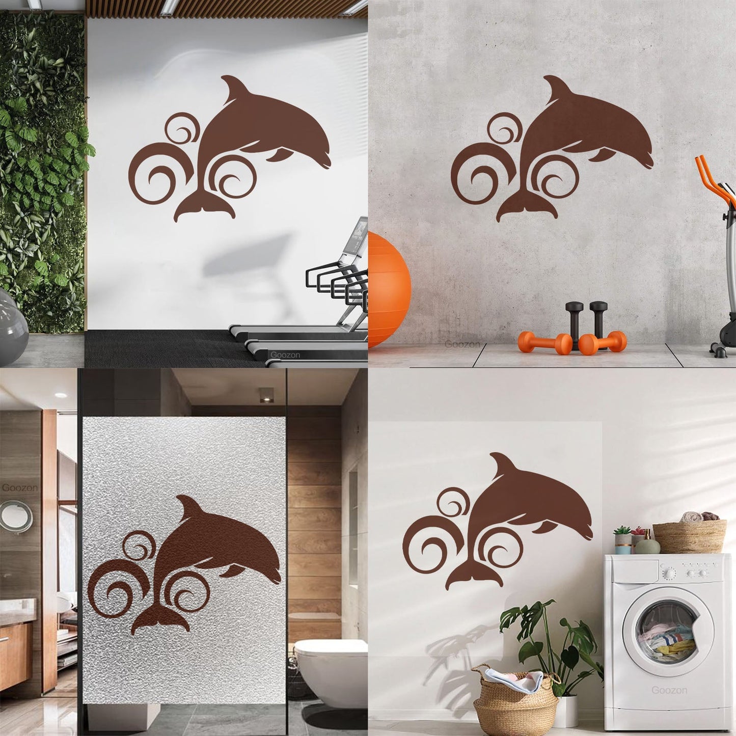 Dolphin Animal Ocean Wave Wall Stickers Paster Paper Art Mural Painting