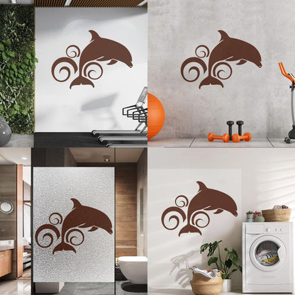 Dolphin Animal Ocean Wave Wall Stickers Paster Paper Art Mural Painting