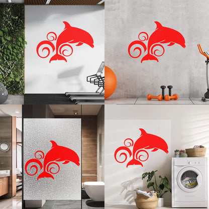 Dolphin Animal Ocean Wave Wall Stickers Paster Paper Art Mural Painting