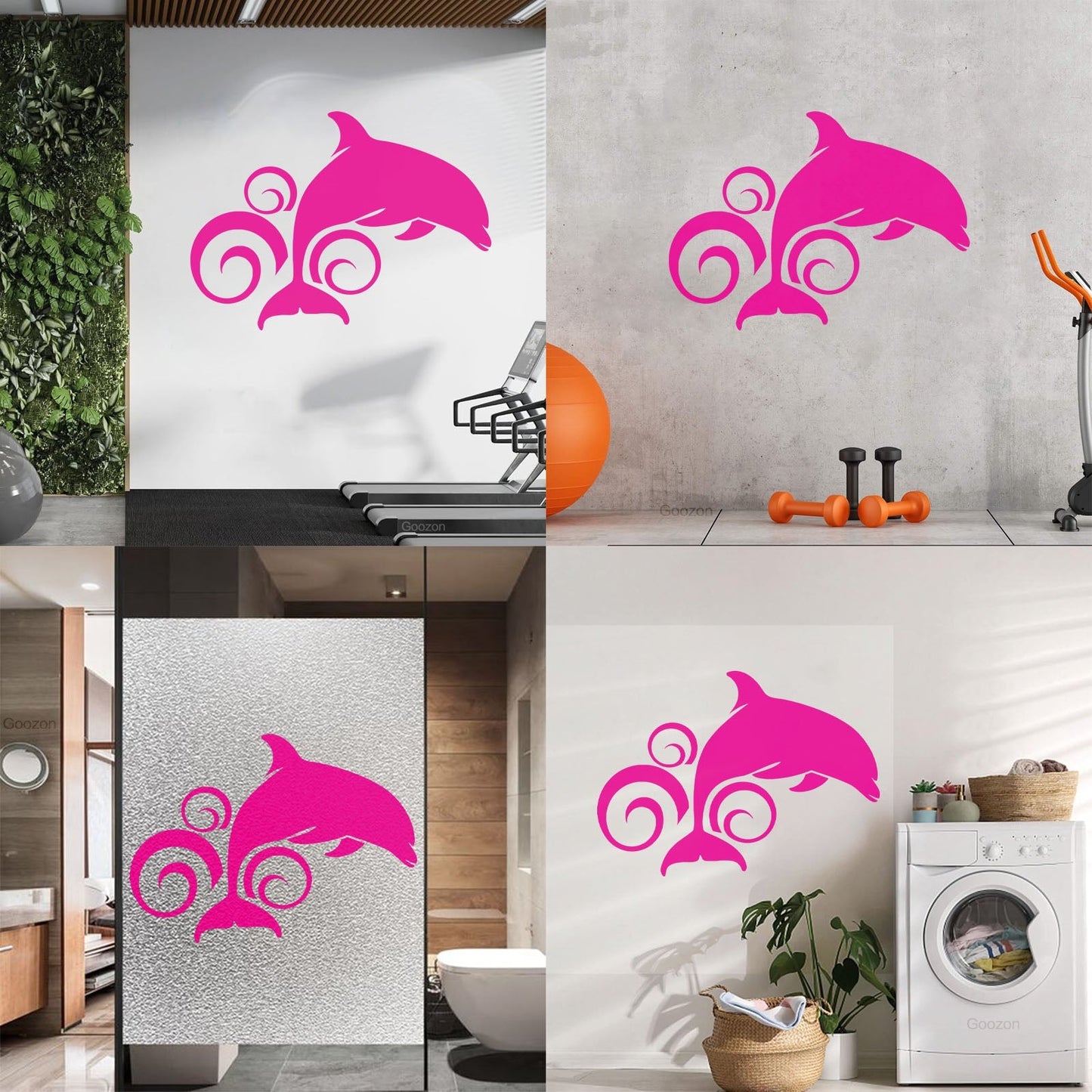 Dolphin Animal Ocean Wave Wall Stickers Paster Paper Art Mural Painting