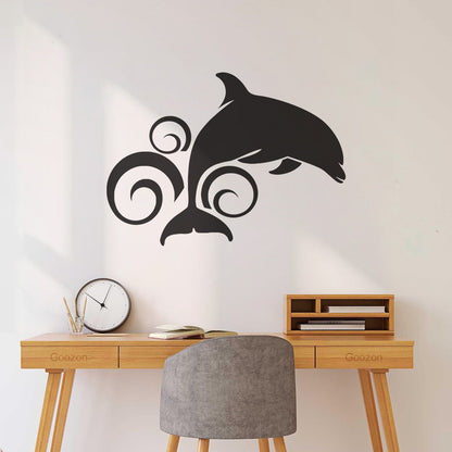 Dolphin Animal Ocean Wave Wall Stickers Paster Paper Art Mural Painting