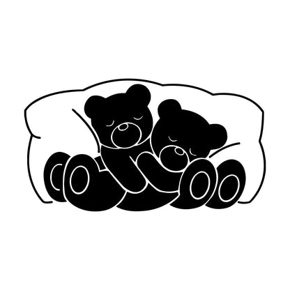 Wall Vinyl Sticker Decor Bear Children Animal Bedrooms Nursery Multiple Size Options