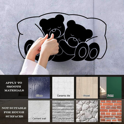 Wall Vinyl Sticker Decor Bear Children Animal Bedrooms Nursery Multiple Size Options