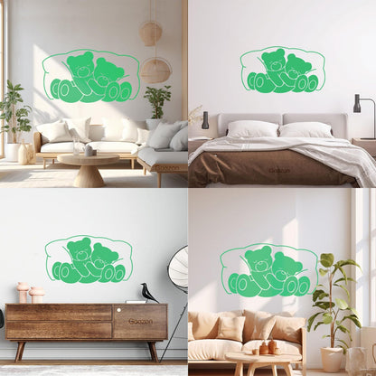 Wall Vinyl Sticker Decor Bear Children Animal Bedrooms Nursery Multiple Size Options