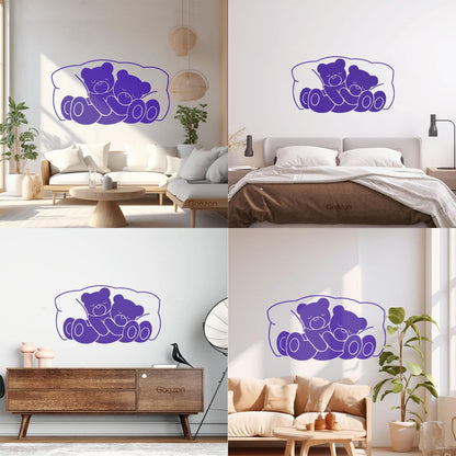 Wall Vinyl Sticker Decor Bear Children Animal Bedrooms Nursery Multiple Size Options