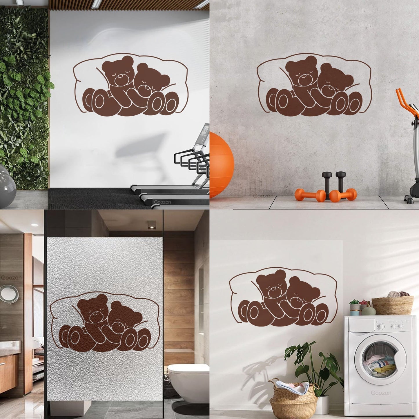 Wall Vinyl Sticker Decor Bear Children Animal Bedrooms Nursery Multiple Size Options