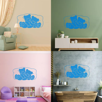 Wall Vinyl Sticker Decor Bear Children Animal Bedrooms Nursery Multiple Size Options