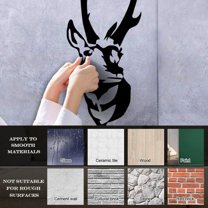 Fine Carving Stickers Deer Animal Hunt Hunter Tribal Easy Installation