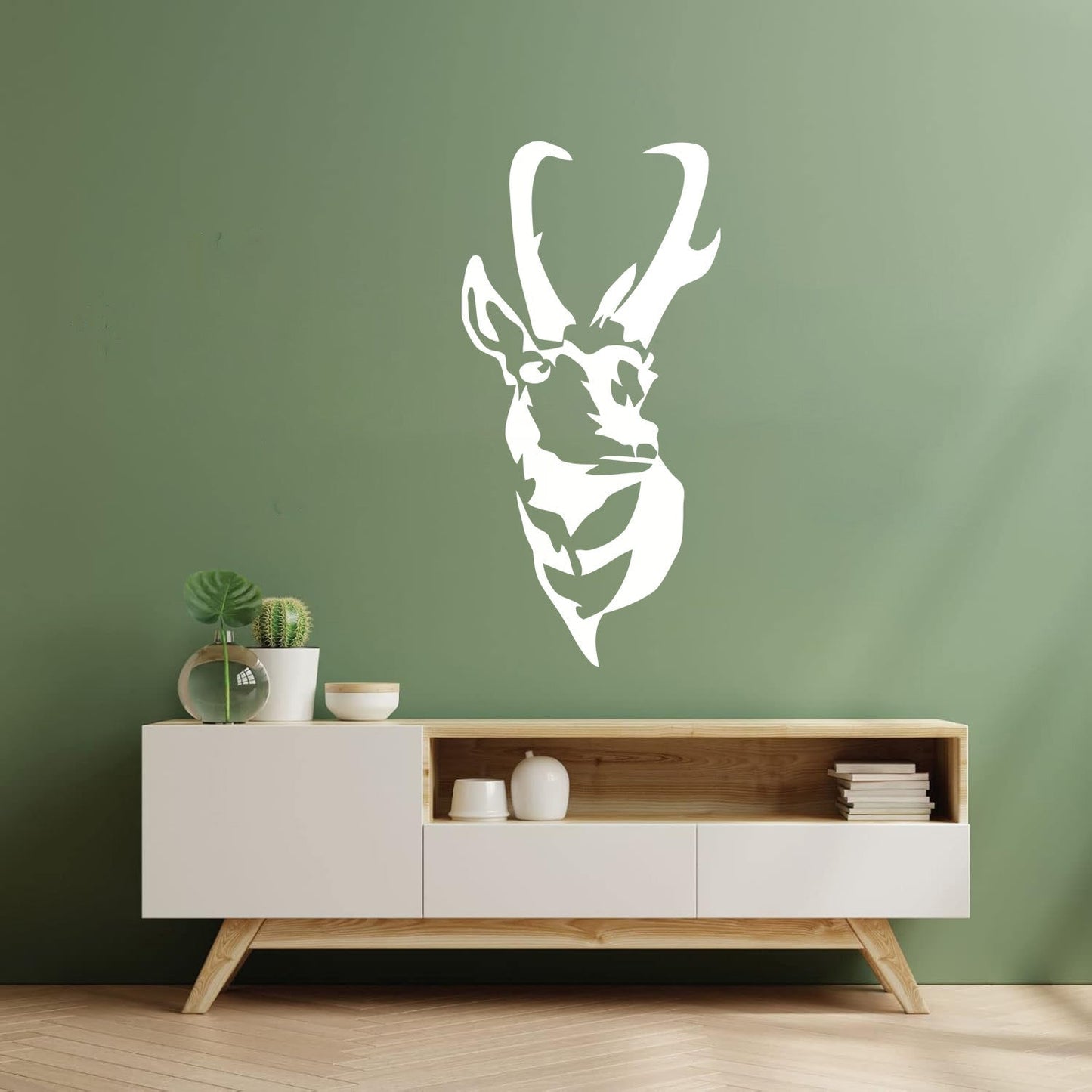 Fine Carving Stickers Deer Animal Hunt Hunter Tribal Easy Installation