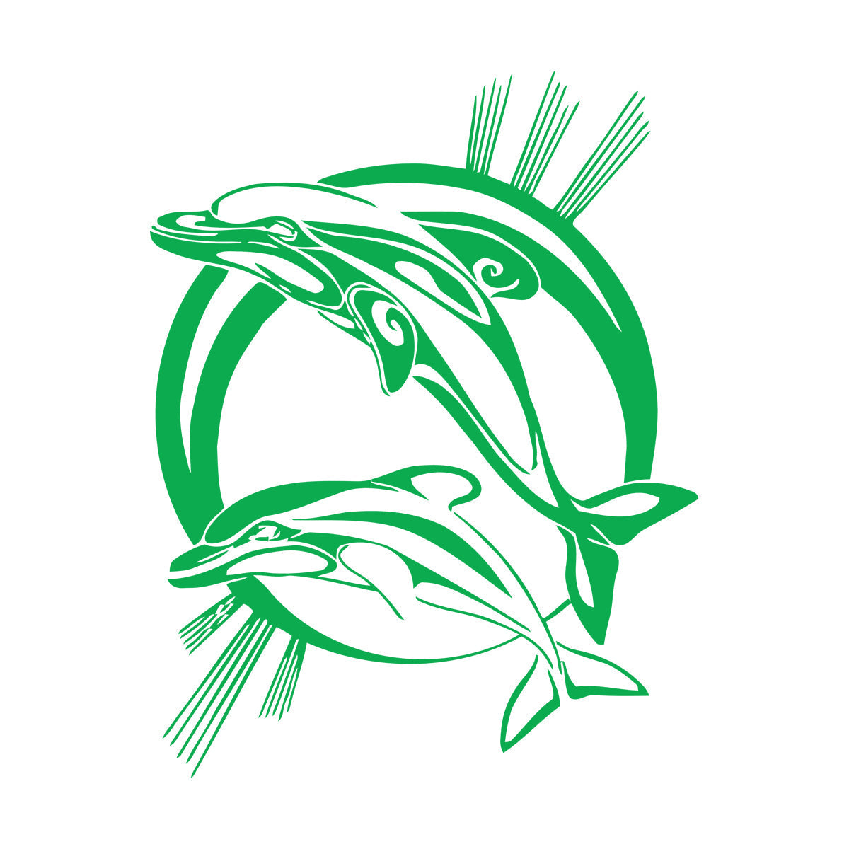 Engraving Decals Dolphins Marine Animals Ocean Store Decoration