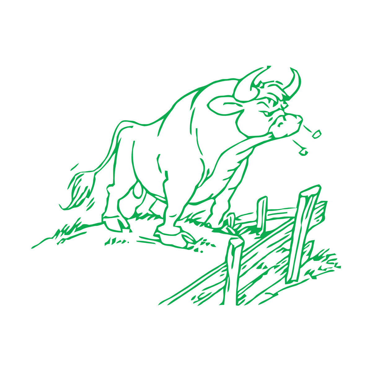 Lettering Stickers Enraged Bull Farm Animal Village It Won'T Fall Off