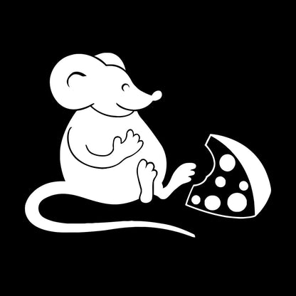 Wall Vinyl Sticker Decor Kitchen Mouse Cheese Funny Animal Store Decoration