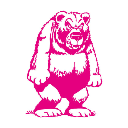 Engraving Stickers Funny Grizzly Bear Animal Kids Multi Color Selection