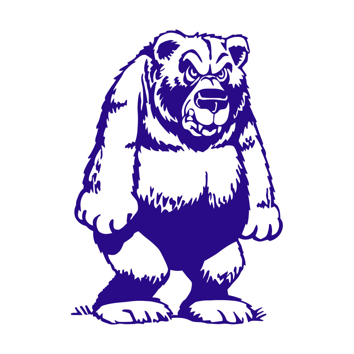 Engraving Stickers Funny Grizzly Bear Animal Kids Multi Color Selection