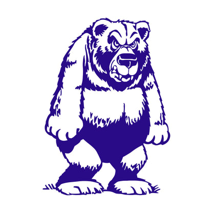 Engraving Stickers Funny Grizzly Bear Animal Kids Multi Color Selection