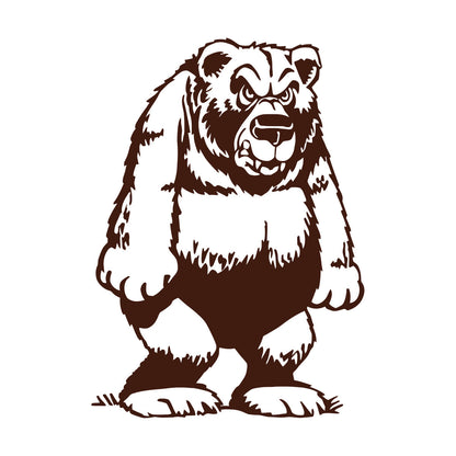 Engraving Stickers Funny Grizzly Bear Animal Kids Multi Color Selection