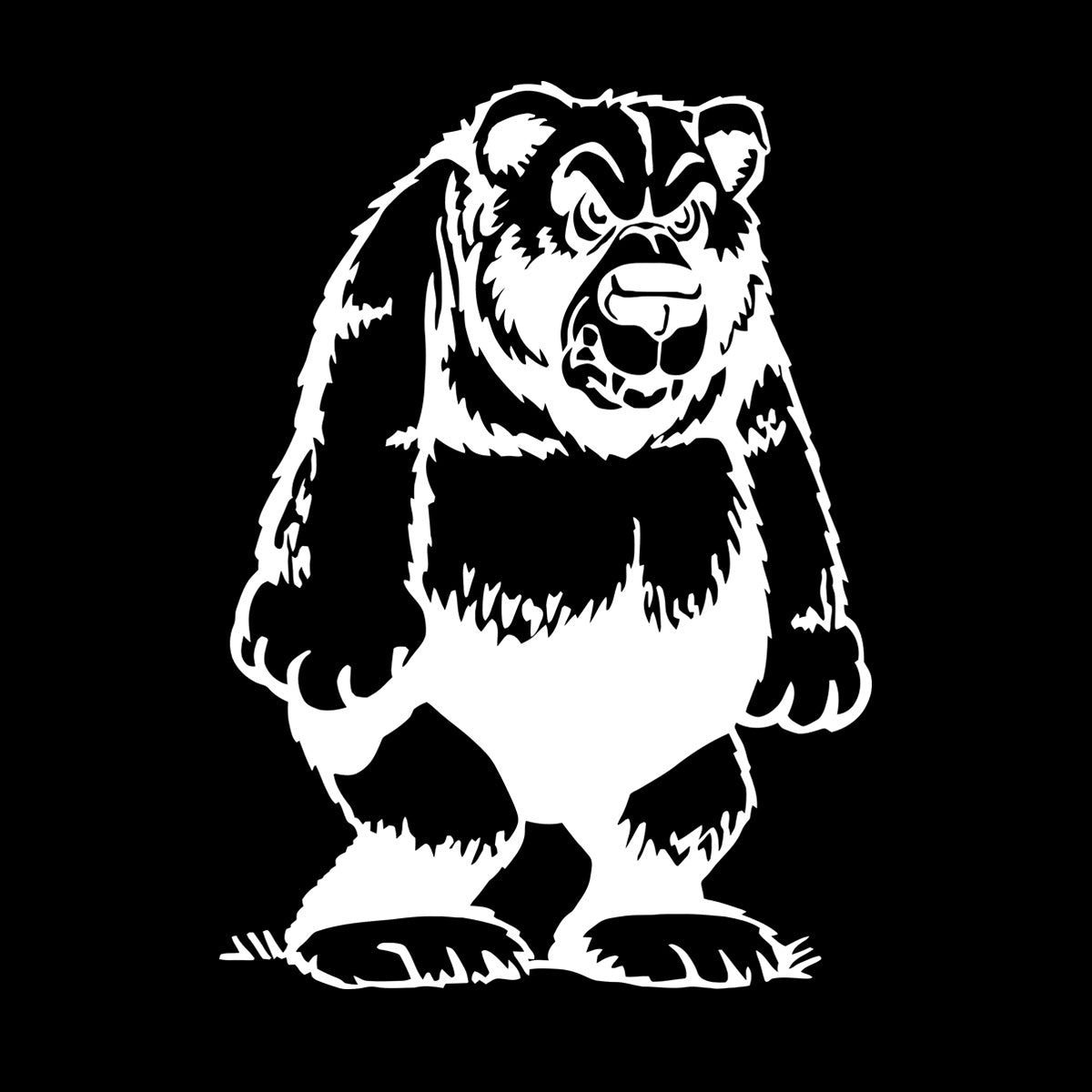 Engraving Stickers Funny Grizzly Bear Animal Kids Multi Color Selection