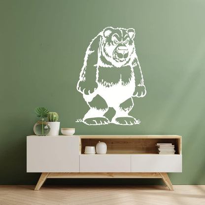 Engraving Stickers Funny Grizzly Bear Animal Kids Multi Color Selection