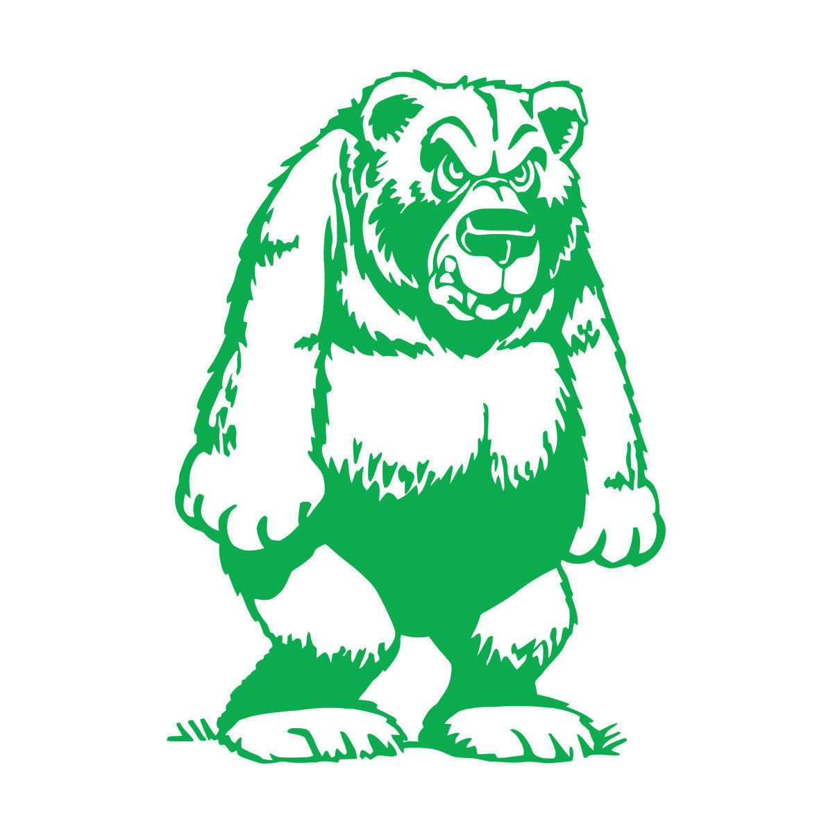 Engraving Stickers Funny Grizzly Bear Animal Kids Multi Color Selection