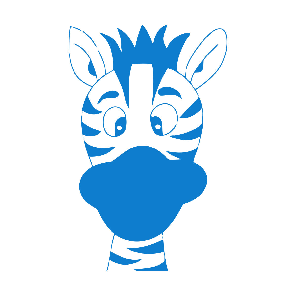Funny Zebra Animal Kids Lettering Decals Equipped With Transfer Film Kit