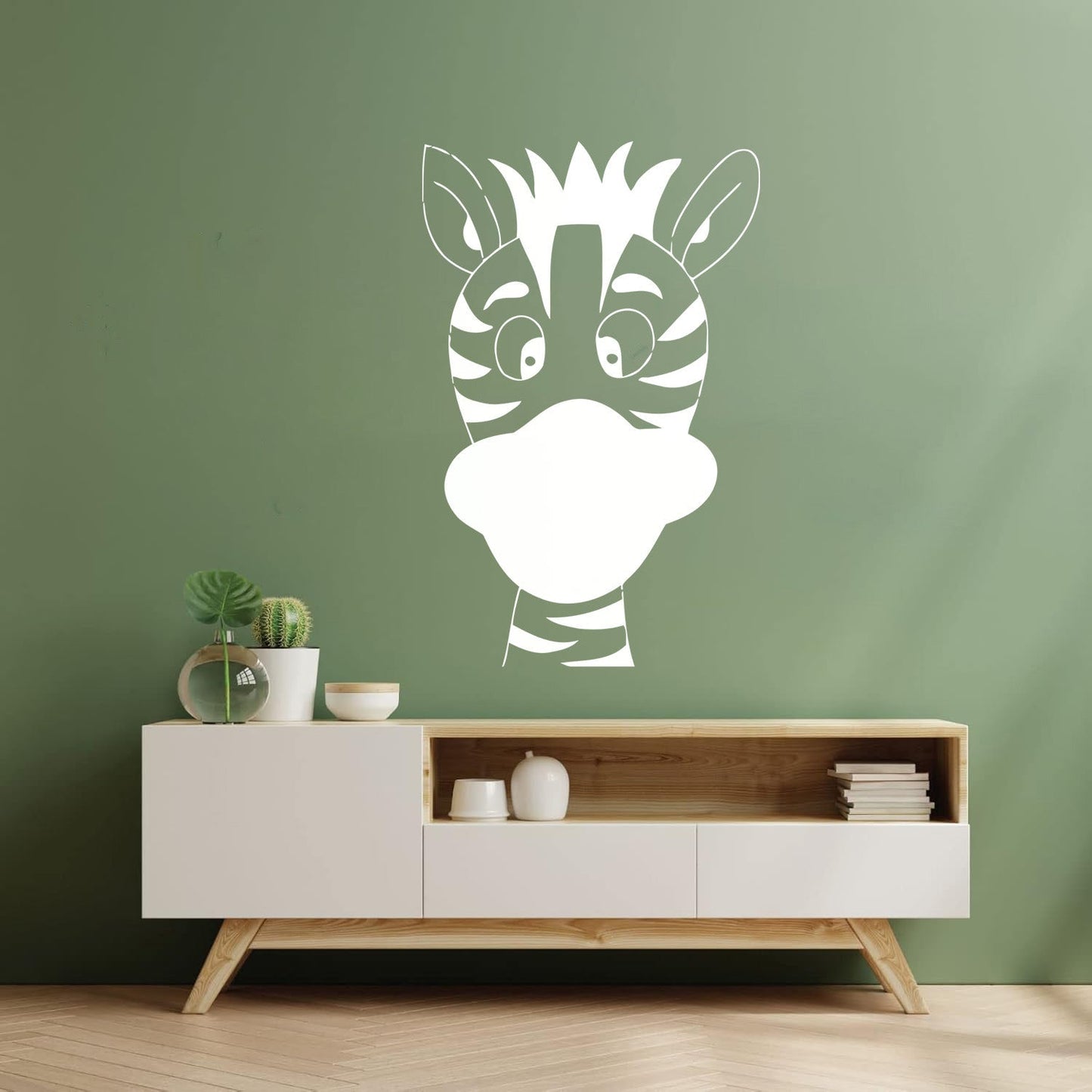 Funny Zebra Animal Kids Lettering Decals Equipped With Transfer Film Kit