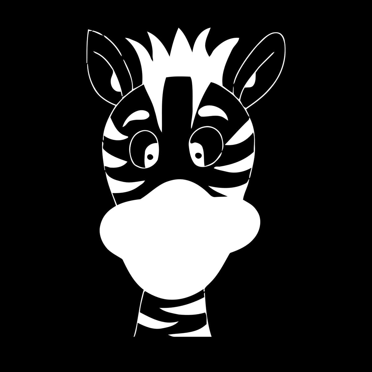 Funny Zebra Animal Kids Lettering Decals Equipped With Transfer Film Kit