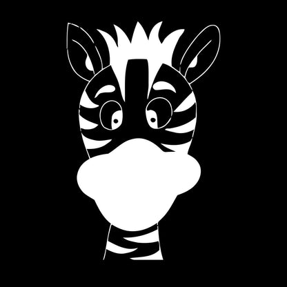 Funny Zebra Animal Kids Lettering Decals Equipped With Transfer Film Kit