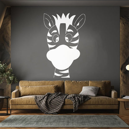 Funny Zebra Animal Kids Lettering Decals Equipped With Transfer Film Kit