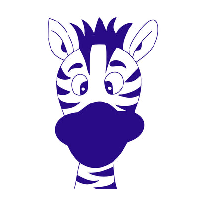 Funny Zebra Animal Kids Lettering Decals Equipped With Transfer Film Kit
