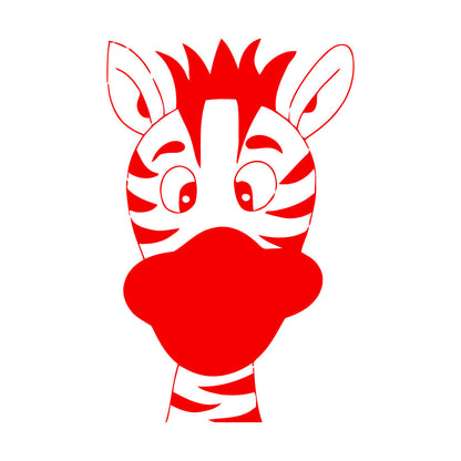 Funny Zebra Animal Kids Lettering Decals Equipped With Transfer Film Kit