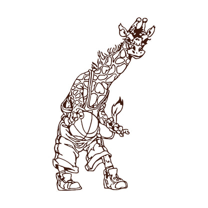 Lettering Stickers Giraffe Basketball Animal Nursery Kids Art Mural Painting