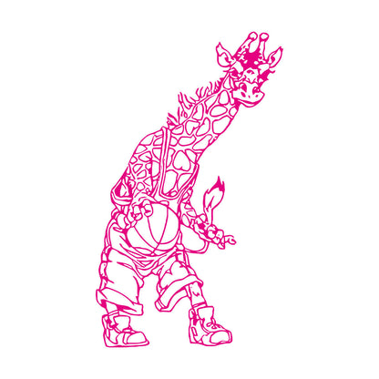 Lettering Stickers Giraffe Basketball Animal Nursery Kids Art Mural Painting