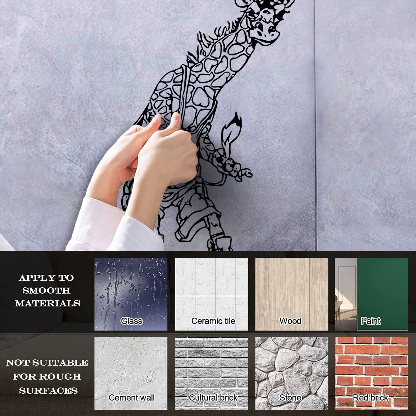 Lettering Stickers Giraffe Basketball Animal Nursery Kids Art Mural Painting