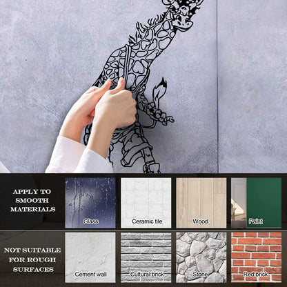 Lettering Stickers Giraffe Basketball Animal Nursery Kids Art Mural Painting