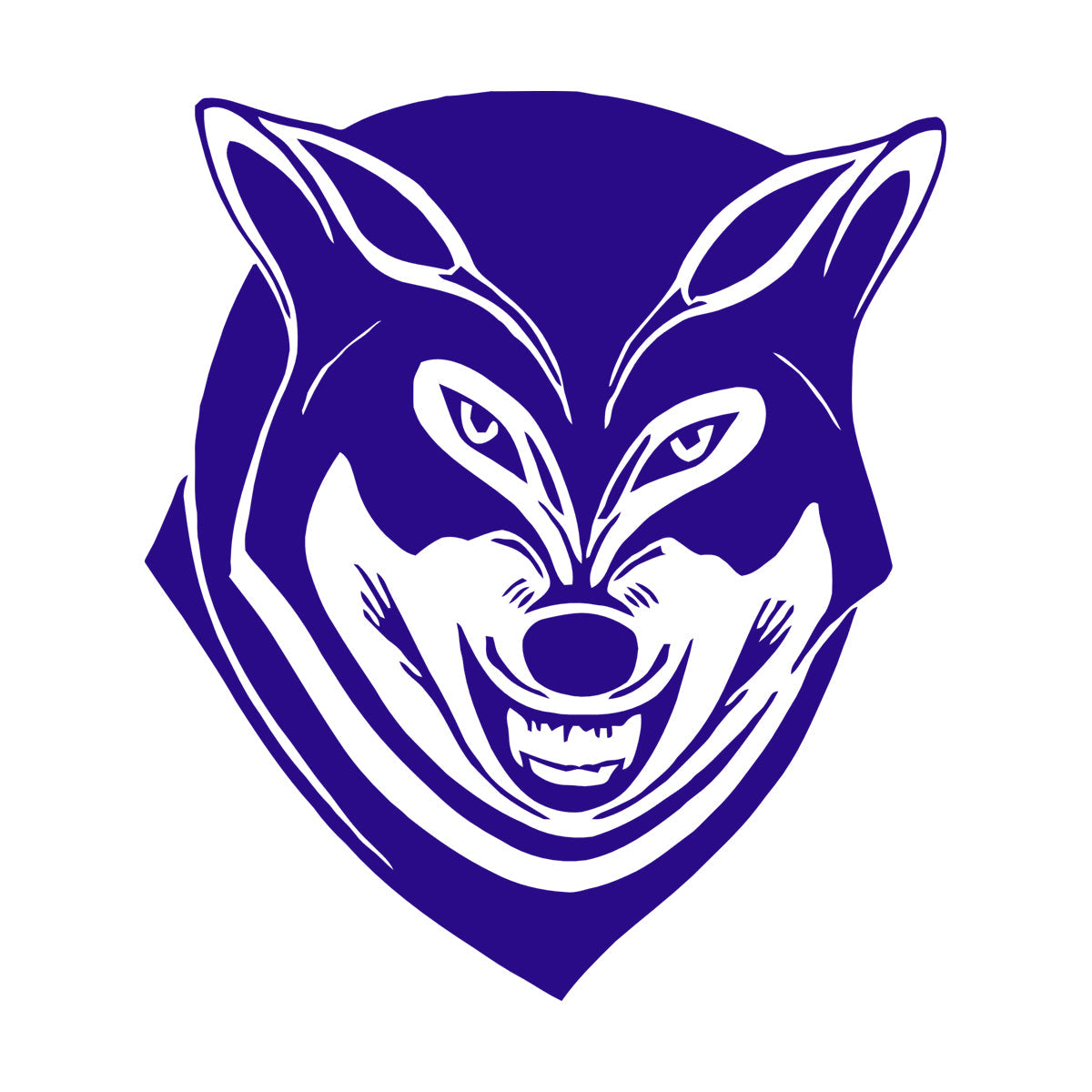 Wall Decals Paster Paper Grinning Wolf Predator Animal Tribal Multiple Size Options