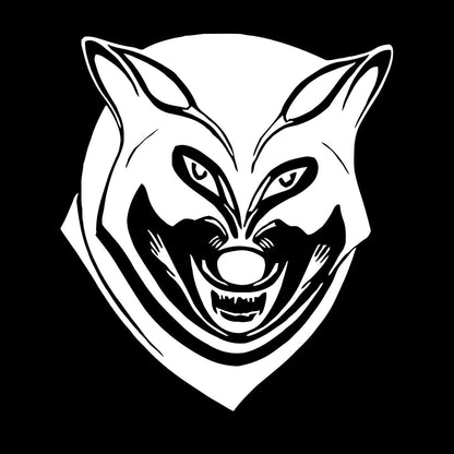 Wall Decals Paster Paper Grinning Wolf Predator Animal Tribal Multiple Size Options