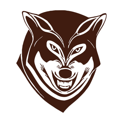 Wall Decals Paster Paper Grinning Wolf Predator Animal Tribal Multiple Size Options
