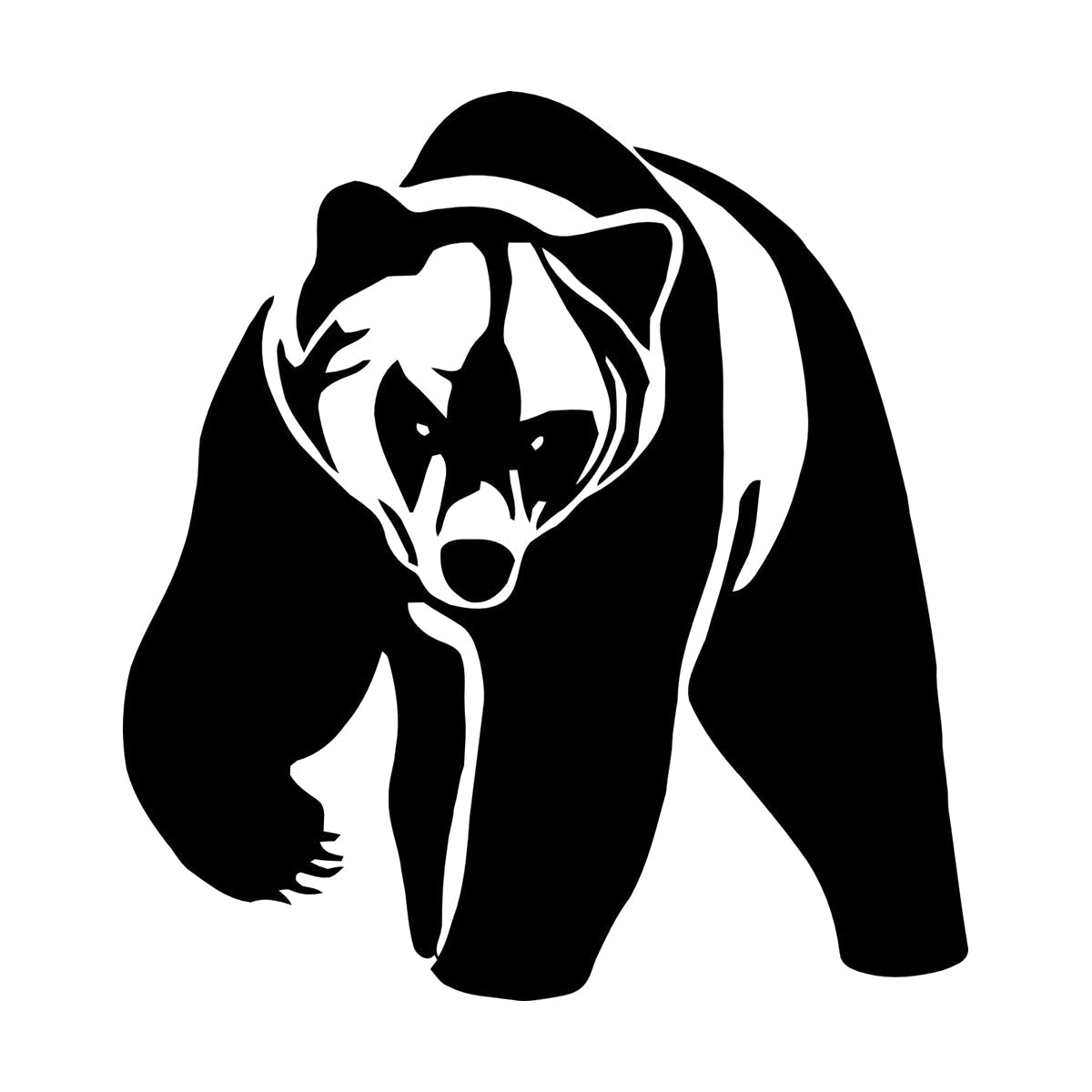 Vinyl Wall Stickers Grizzly Bear Animal Predator Waterproof