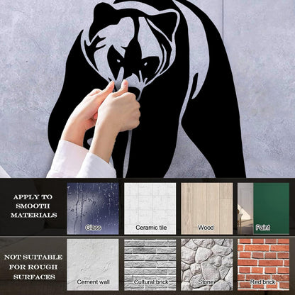 Vinyl Wall Stickers Grizzly Bear Animal Predator Waterproof