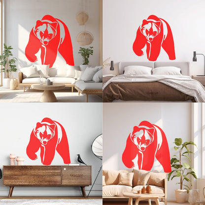 Vinyl Wall Stickers Grizzly Bear Animal Predator Waterproof