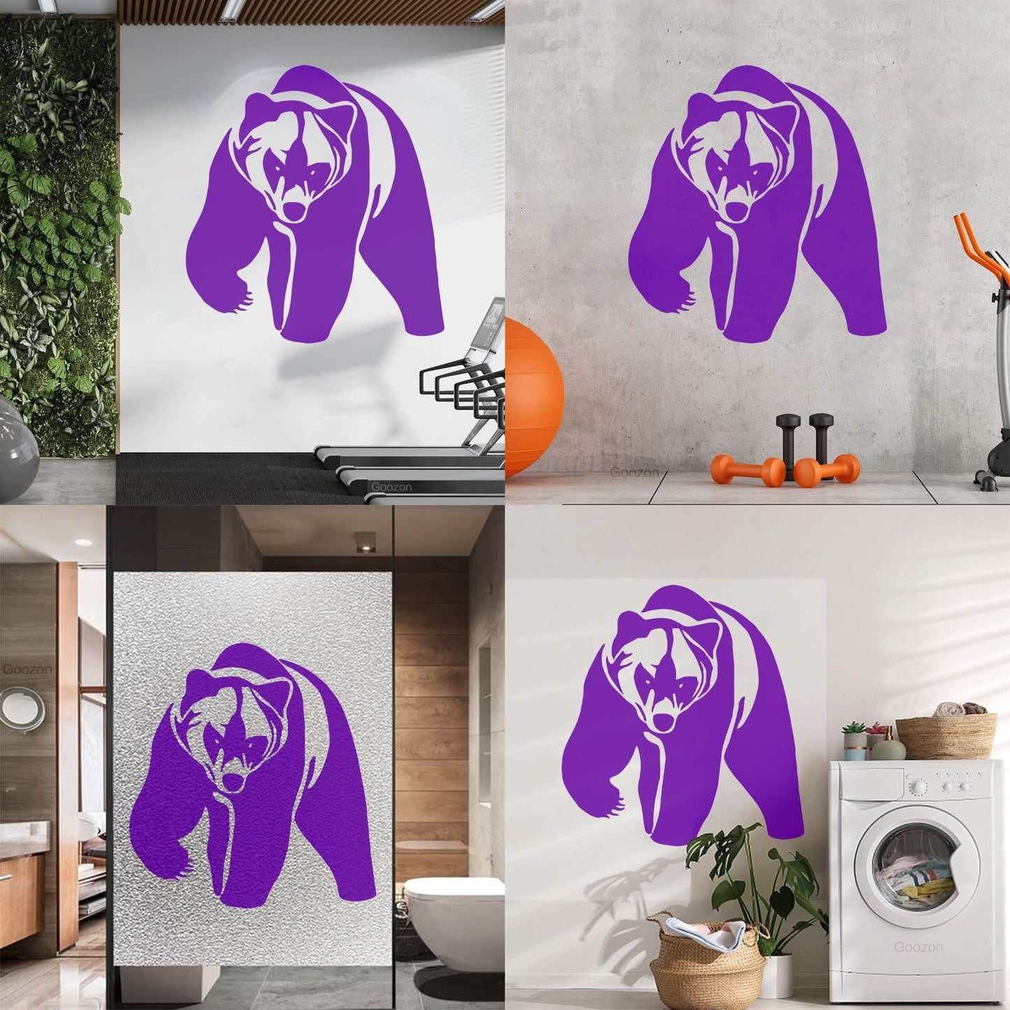 Vinyl Wall Stickers Grizzly Bear Animal Predator Waterproof