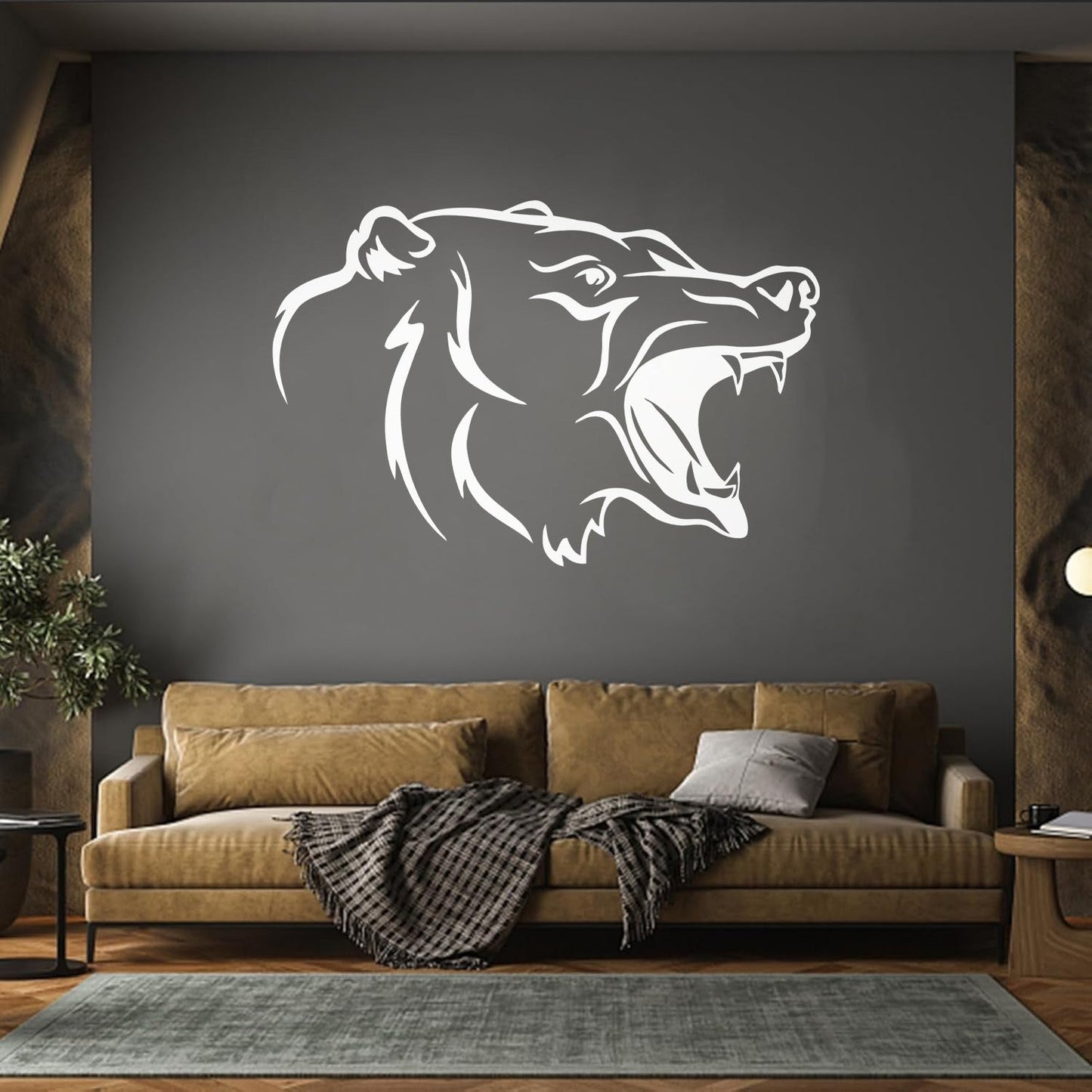 Wall Decals Head Animal Bear Hunting Trophy Cool It Won'T Fall Off