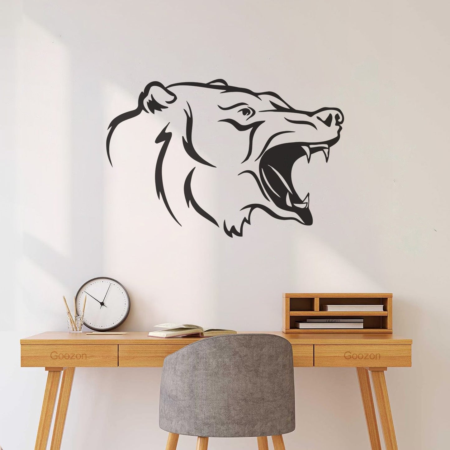 Wall Decals Head Animal Bear Hunting Trophy Cool It Won'T Fall Off