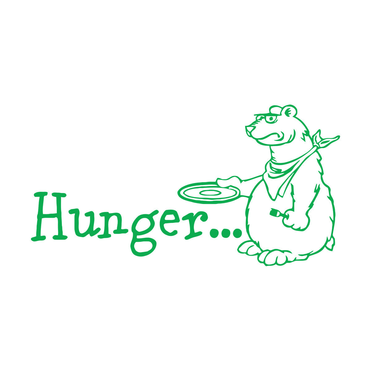 Vinyl Art Sticker Kitchen Hungry Bear Animal Tattoo Culture